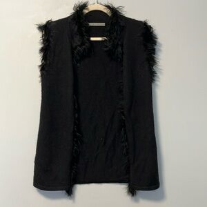 Alicia Adams Alpaca 100% baby alpaca black Fur Vest